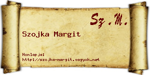 Szojka Margit névjegykártya